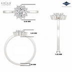 Arias by Lara Dutta Floral Starburst Halo Diamond Ring