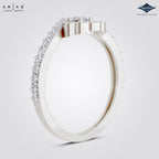 Arias by Lara Dutta Scalloped Floral Chevron Diamond Ring