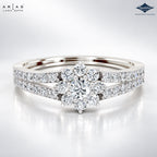 Arias by Lara Dutta Lab-Grown Diamond Floral Cluster Split Ring