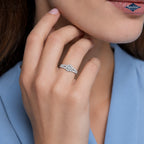 Arias by Lara Dutta Lab-Grown Diamond Floral Cluster Split Ring