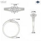 Arias by Lara Dutta Lab-Grown Diamond Floral Cluster Split Ring