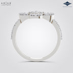 Arias by Lara Dutta Four Petal Floral Cluster Ring