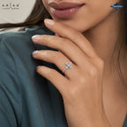 Arias by Lara Dutta Four Petal Floral Cluster Ring