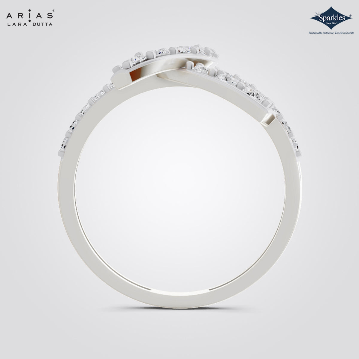 Arias by Lara Dutta Infinity Loop Diamond Statement Ring