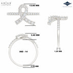 Arias by Lara Dutta Infinity Loop Diamond Statement Ring