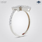 Arias by Lara Dutta Pear Loop Diamond Statement Ring