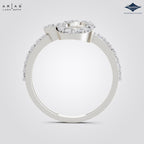 Arias by Lara Dutta Pear Loop Diamond Statement Ring