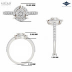 Arias by Lara Dutta Round Floral Halo Ring
