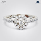 Arias by Lara Dutta Floral Cluster Halo Ring