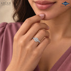 Arias by Lara Dutta Floral Cluster Halo Ring