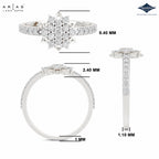 Arias by Lara Dutta Floral Statement Cluster Ring
