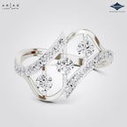 Arias by Lara Dutta Interlocking Openwork Diamond Ring