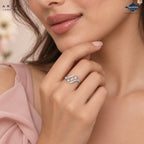 Arias by Lara Dutta Interlocking Openwork Diamond Ring