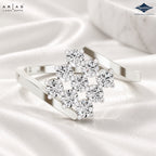 Arias by Lara Dutta Floral Cluster Statement Ring