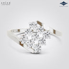 Arias by Lara Dutta Floral Cluster Statement Ring