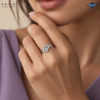 Arias by Lara Dutta Floral Cluster Statement Ring