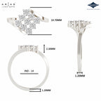 Arias by Lara Dutta Floral Cluster Statement Ring