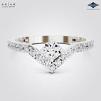Arias by Lara Dutta V Shape Chevron Diamond Ring