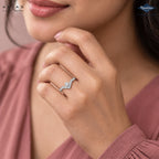 Arias by Lara Dutta V Shape Chevron Diamond Ring