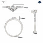 Arias by Lara Dutta V Shape Chevron Diamond Ring