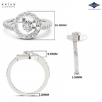 Arias by Lara Dutta Round Halo Solitaire Style Ring
