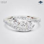 Arias by Lara Dutta Oval Halo Diamond Ring