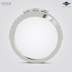 Arias by Lara Dutta Oval Halo Diamond Ring