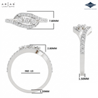 Arias by Lara Dutta Oval Halo Diamond Ring