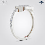 Arias by Lara Dutta Triangle Halo Diamond Ring