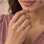 Arias by Lara Dutta Square Halo Diamond Ring