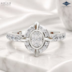 Arias by Lara Dutta Oval Floral Cluster Ring