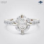 Arias by Lara Dutta Oval Floral Cluster Ring