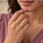 Arias by Lara Dutta Oval Floral Cluster Ring