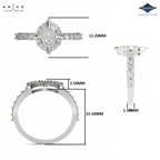 Arias by Lara Dutta Oval Floral Cluster Ring