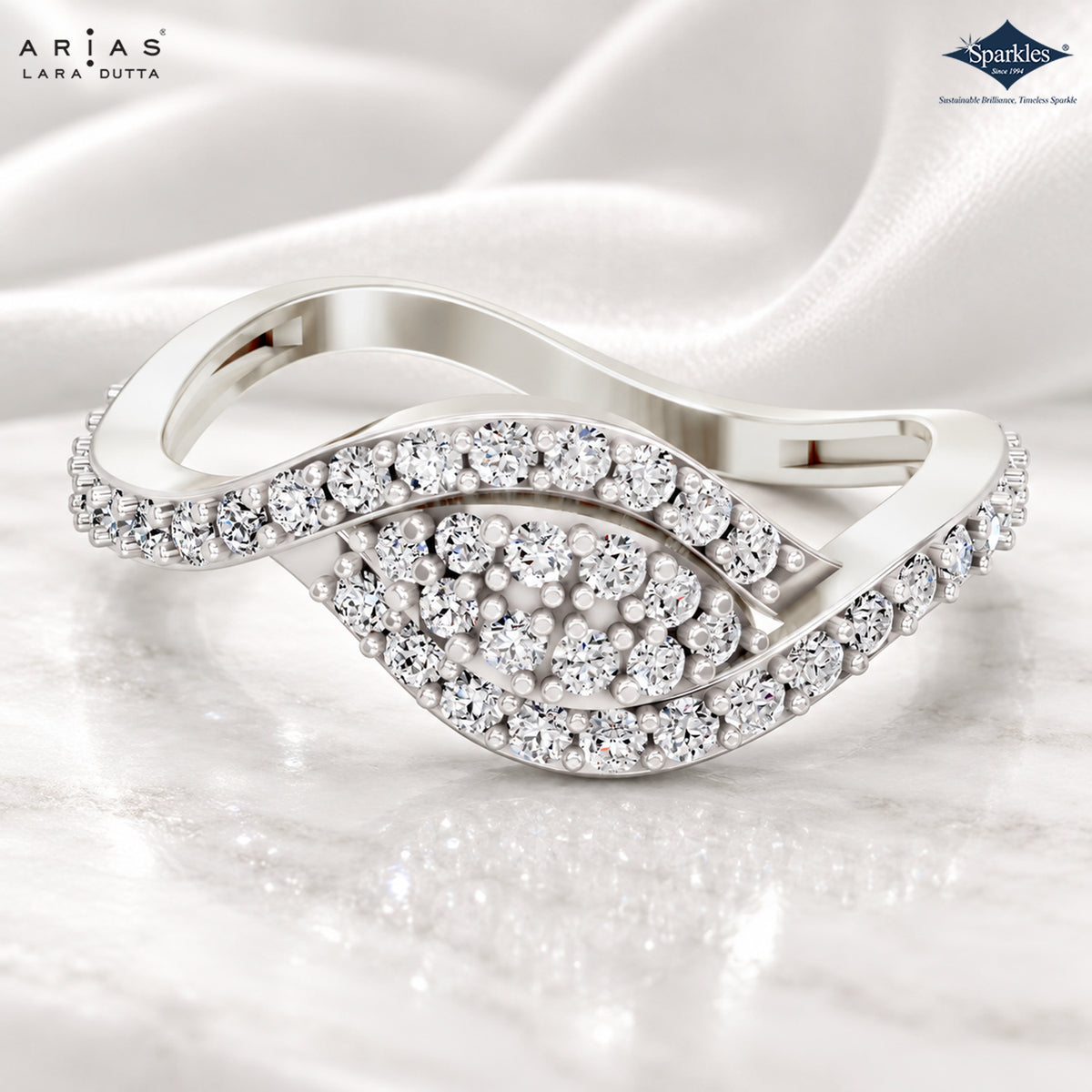 Arias by Lara Dutta Marquise Eye Shape Diamond Ring