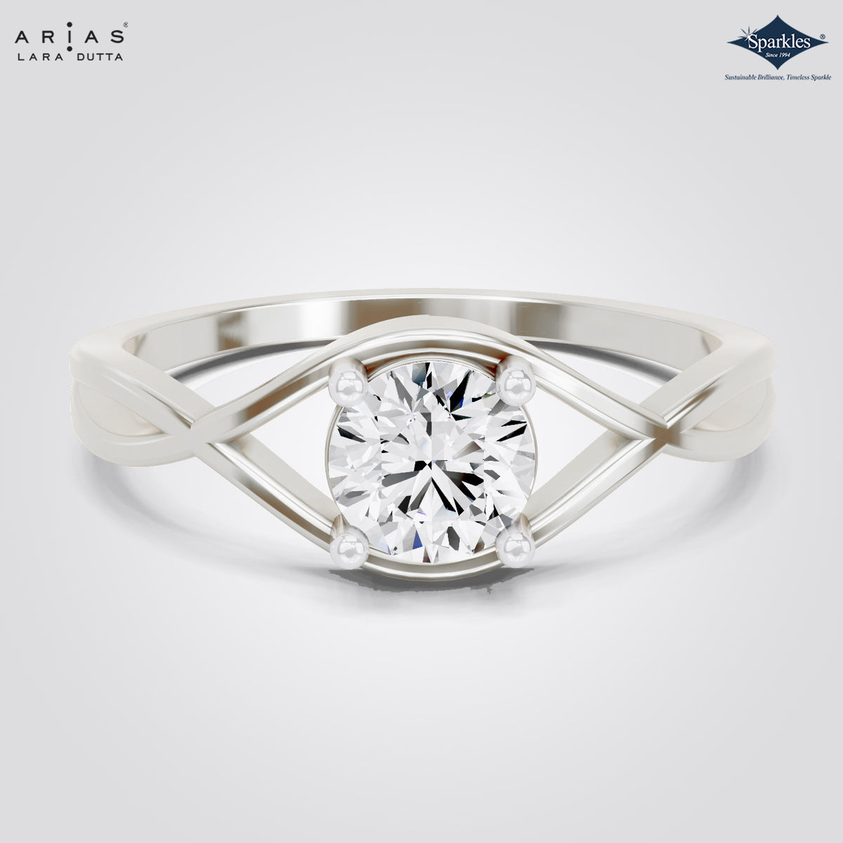 Arias by Lara Dutta Round Solitaire Diamond Ring