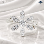 Arias by Lara Dutta Six Petal Floral Statement Ring