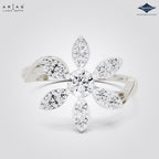 Arias by Lara Dutta Six Petal Floral Statement Ring