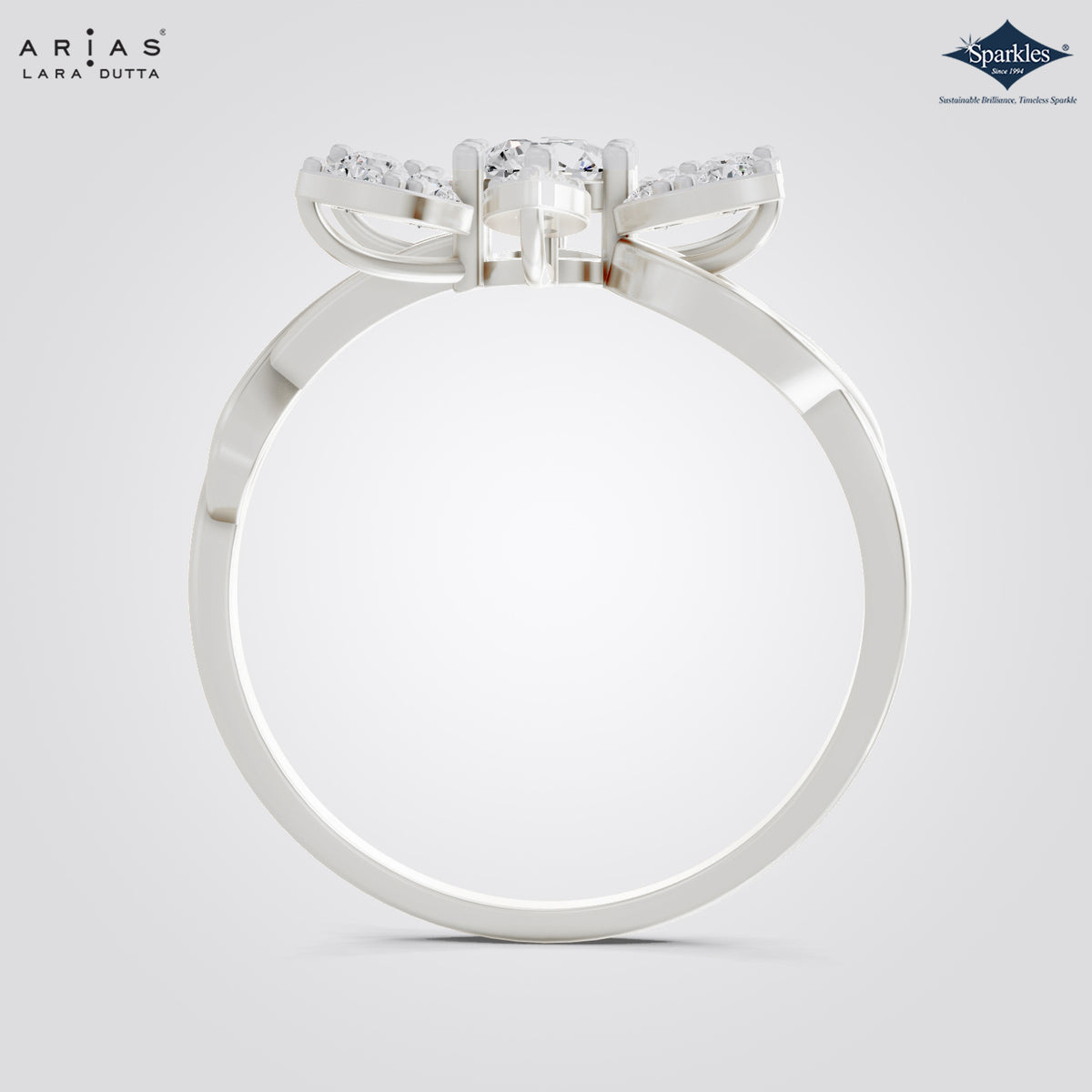 Arias by Lara Dutta Six Petal Floral Statement Ring