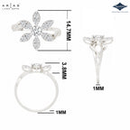 Arias by Lara Dutta Six Petal Floral Statement Ring
