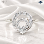 Arias by Lara Dutta Round Open Halo Diamond Ring