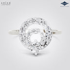 Arias by Lara Dutta Round Open Halo Diamond Ring