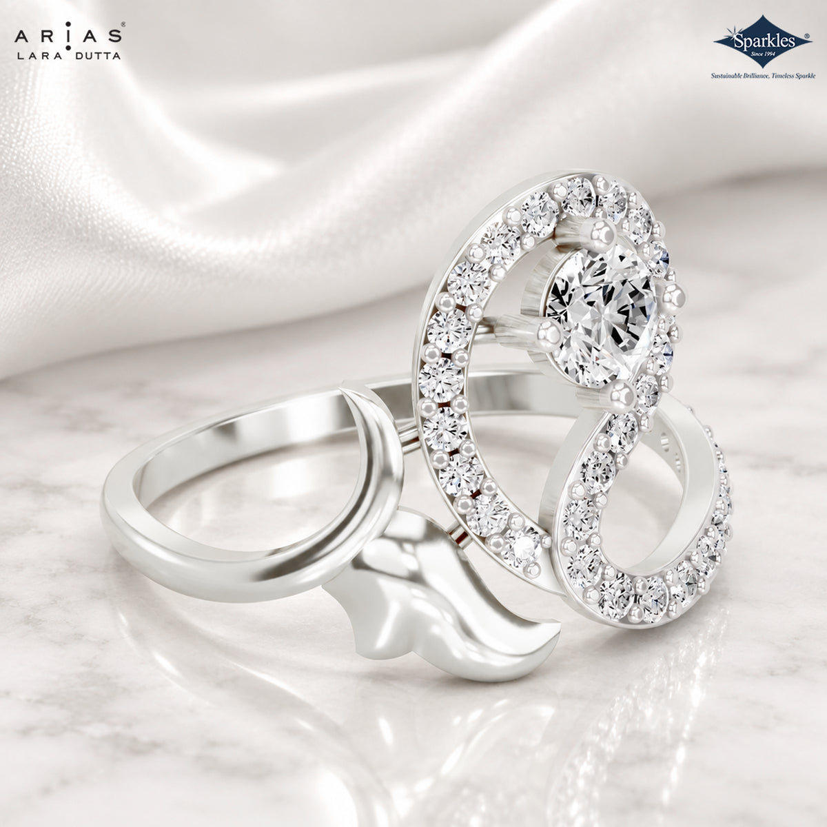 Arias by Lara Dutta Double Loop Statement Ring
