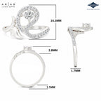 Arias by Lara Dutta Double Loop Statement Ring