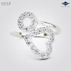 Arias by Lara Dutta Interlocking Loop Diamond Ring