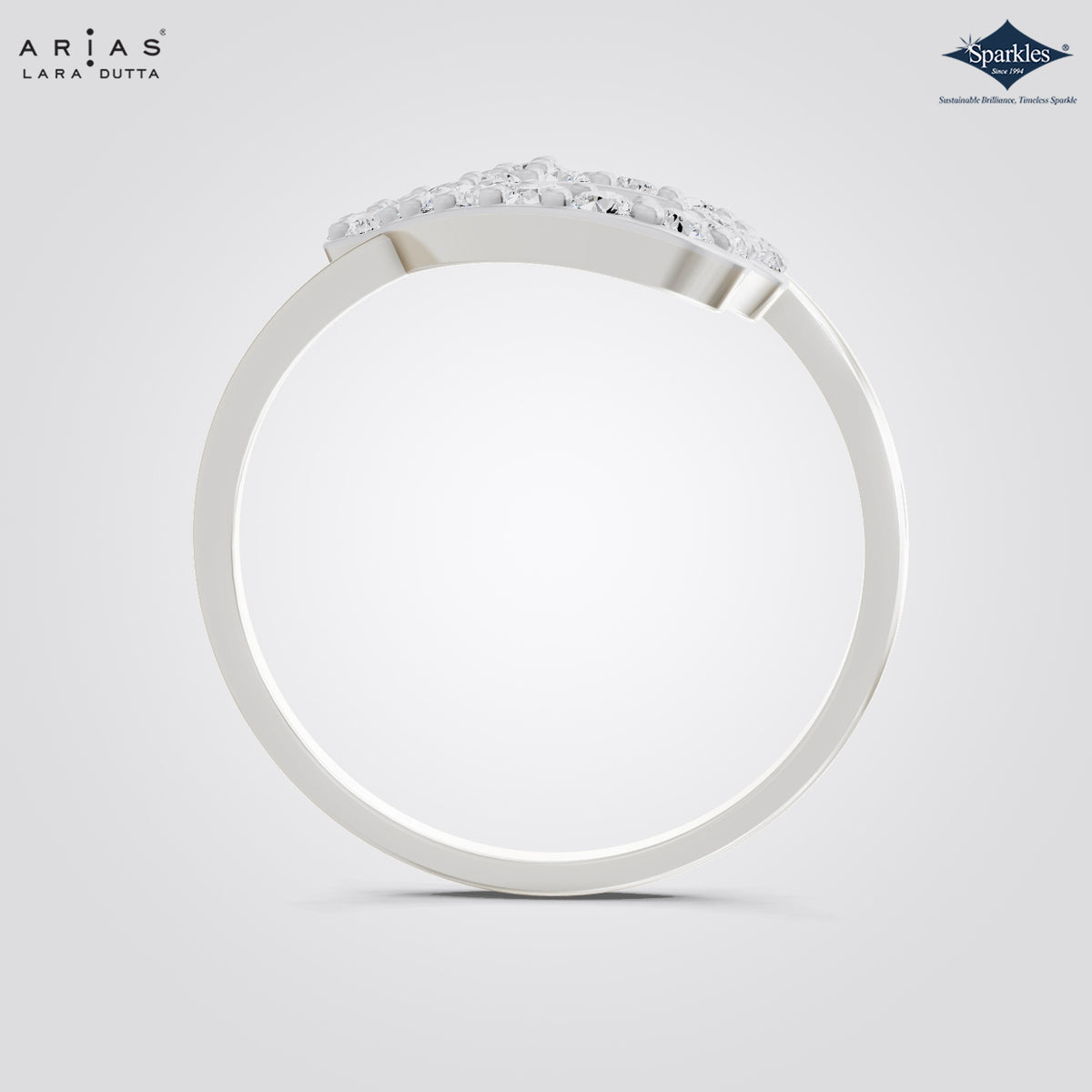 Arias by Lara Dutta Interlocking Loop Diamond Ring