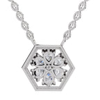 Celestial Pear Floral Diamond Necklace
