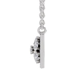 1.63 Carat Pear Floral Diamond Necklace 14K - White Gold