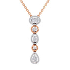 1.76 Carat Multi-Diamond Drop Necklace 14K - Rose Gold