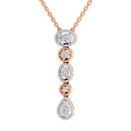 1.76 Carat Multi-Diamond Drop Necklace 14K - Rose Gold